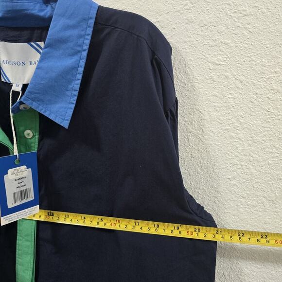 Addison Bay Cotton Poplin Dress Collared Neckline Peplum Drop Waist Size M - Picture 8 of 10